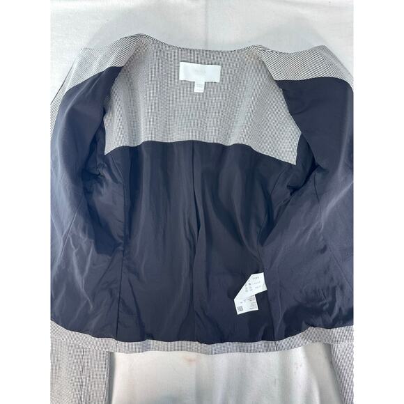 HUGO by Hugo Boss Womens sz 6 Jekalana Houndstooth Blazer Double Zip Modern Chic - Picture 9 of 12